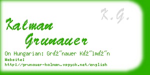 kalman grunauer business card